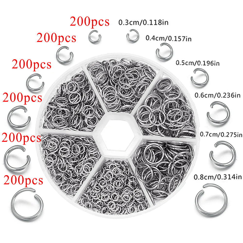 Jewelry Making Closed Jump Rings - 1200 Stück Biegeringe und Spaltringe aus