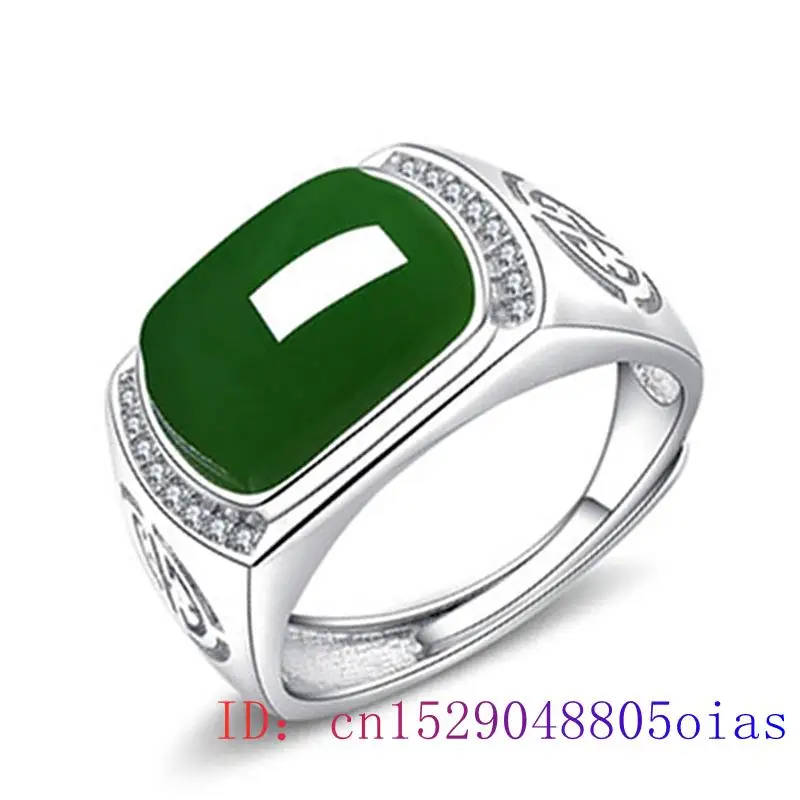Jewelry Making Rings - Grüner Jade-Ring, Geschenke, modisch, für Männer,