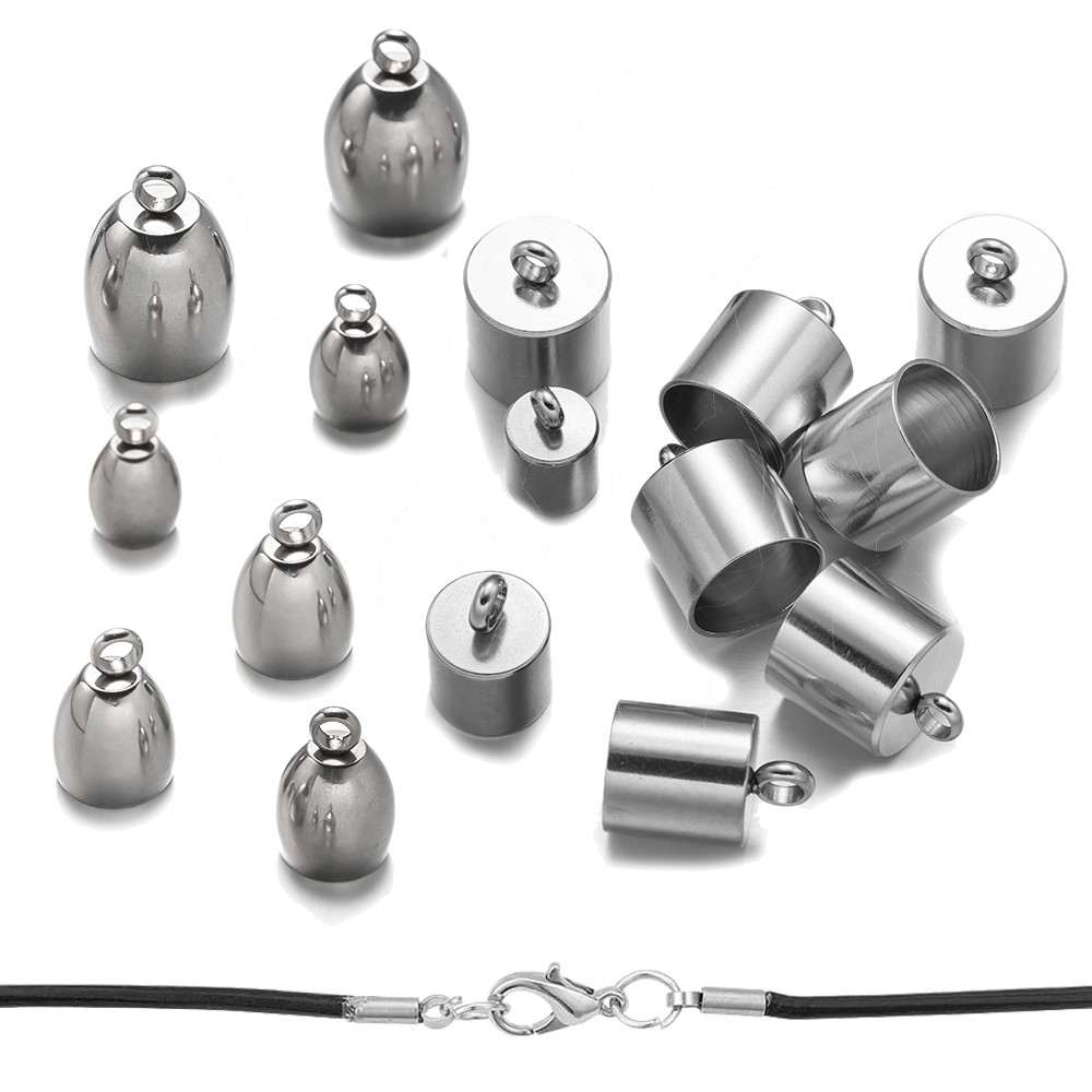 Jewelry Making Youtube - 20 Stück Rohrendkappen Edelstahl Kordelkappen Terminatoren