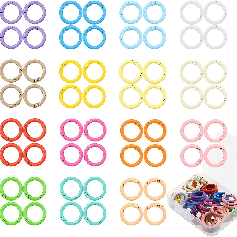 Jewelry Making Rings - 100 Stück bunte 25-mm-runde O-Ringe mit
