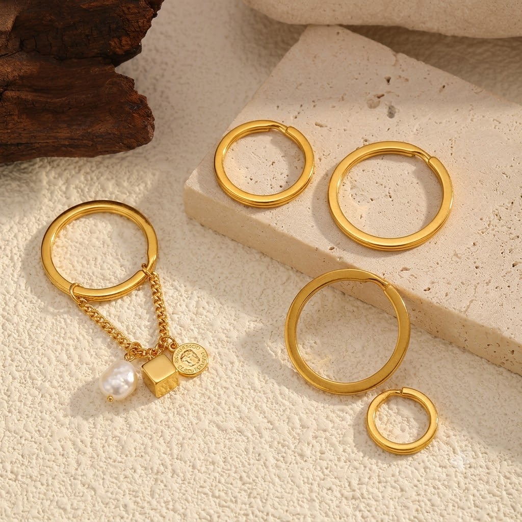 Jewelry Making Rings - 10 Stück Edelstahl 15-32mm Runde Flache