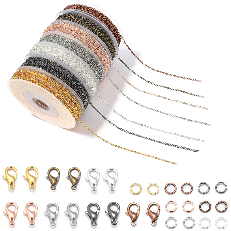 Jewelry Making Closed Jump Rings - 3 m/Rolle Metall-Eisen-Gliederkette mit Biegeringen, einzelner