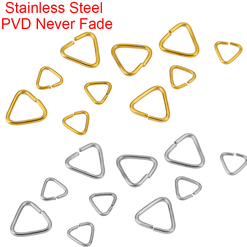 Jewelry Making Closed Jump Rings - 50 Stück 5mm 8mm Edelstahl Dreieck-Sprengringe