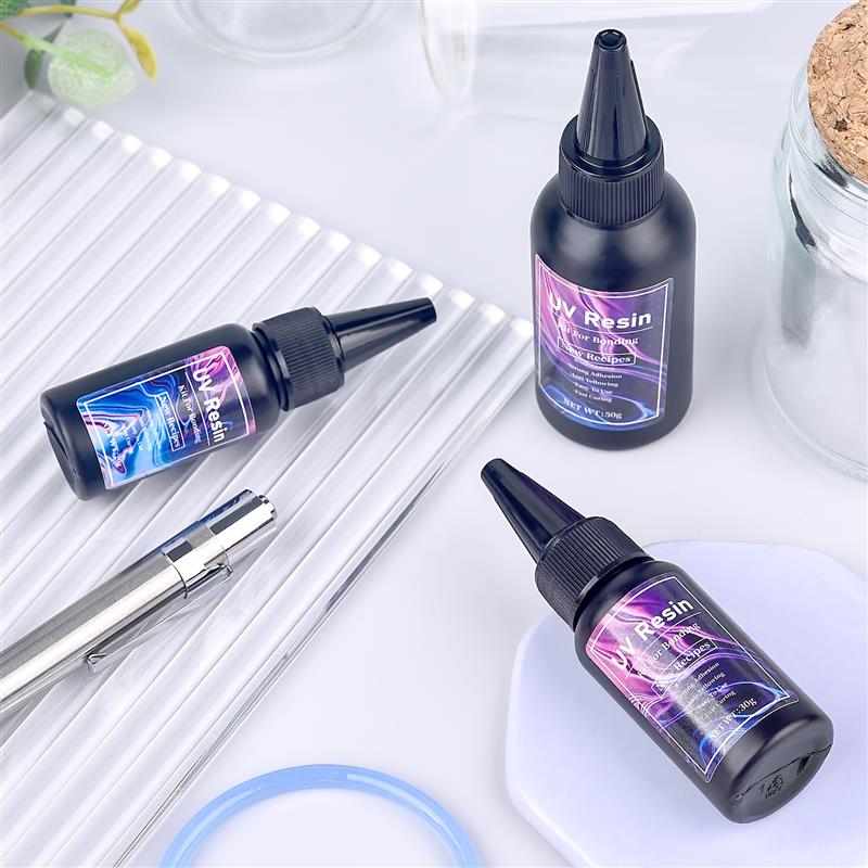 Jewelry Making Glue - 20/30/50g UV-Harzkleber, schnell trocknender Harzkleber, transparent,