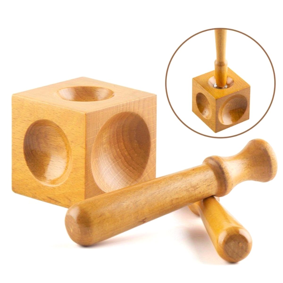 Jewelry Making Process - Schmuckzubehör: Quadratischer Werkbankblock, Doming-Stanzblock, Schmuck-Dapping-Werkzeug, Schmuckherstellungswerkzeug-Set