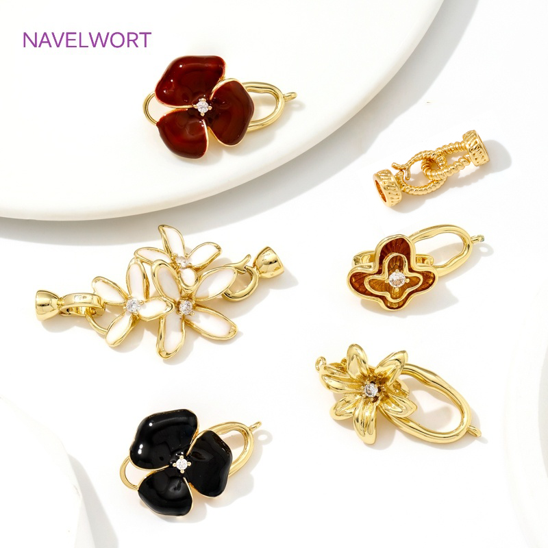 Jewelry Making Hobby - Multi Styles 18K vergoldetes Messing Perlenverschluss