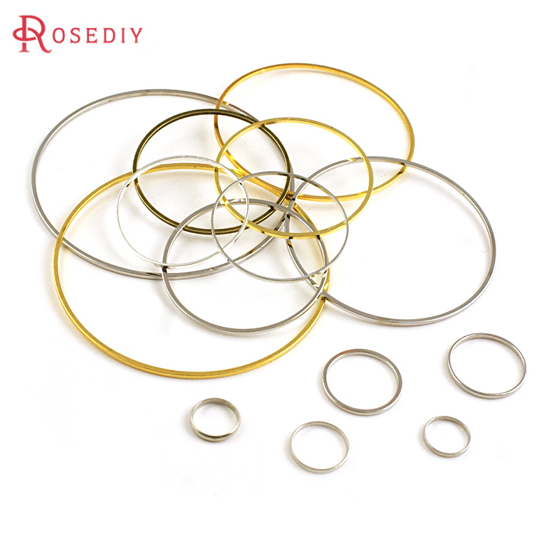Jewelry Making Closed Jump Rings - Durchmesser 8MM bis 80MM Runde Messing-Ringverbinder