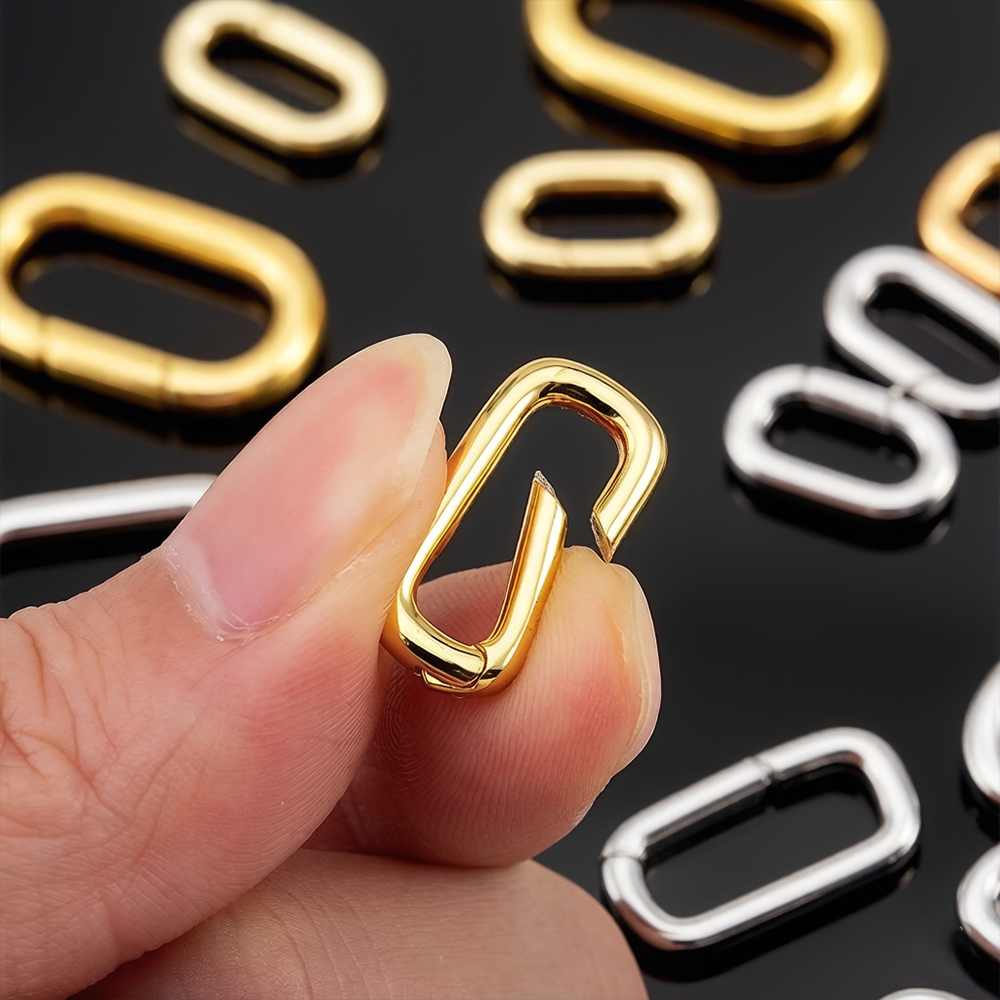 2 Stück 18K vergoldete ovale K – Jewelry Making Rings Bewertung und Preis