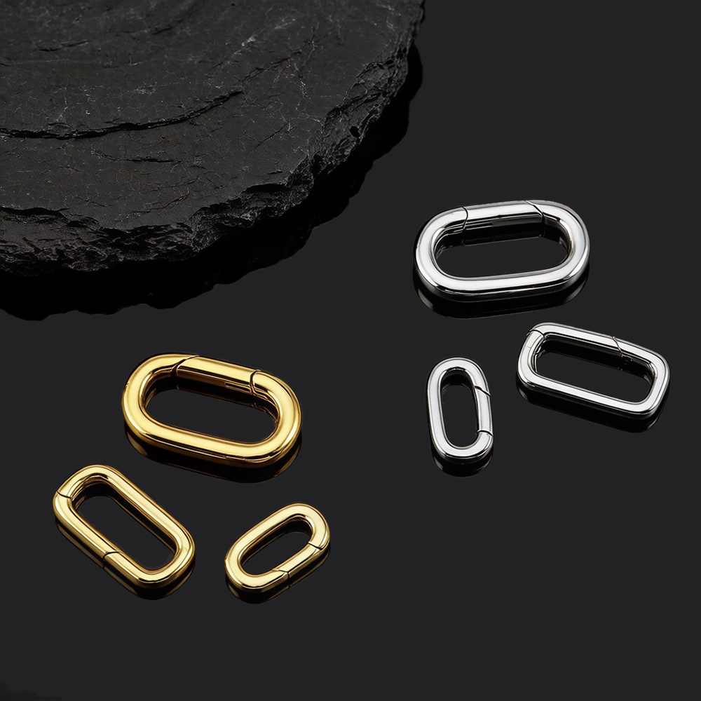 2 Stück 18K vergoldete ovale K – Jewelry Making Rings Bewertung und Preis